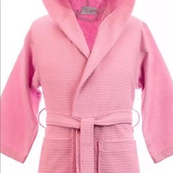 CHAKIR KIDS HOODED Waffle Kids Robe, Kimono Style - Picture 2 of 6